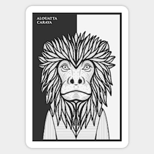 Black Howler Monkey Sticker